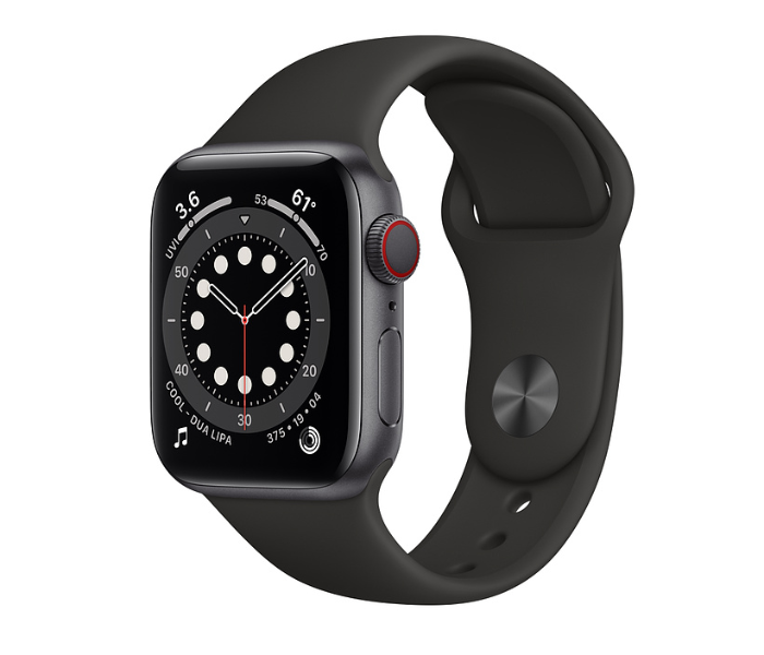 Apple Watch Series 6 M06P3AE GPS and Cellular 40mm Space Gray Aluminium Case with Black Sport Band - Zoom Image 1