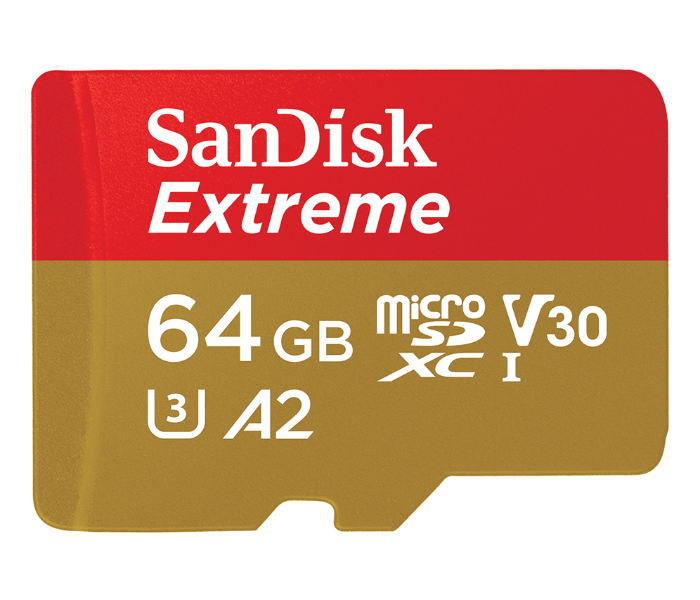 Sandisk SDSQXA2-064G-GN6MN 64GB Extreme Micro SDXC Memory Card - Zoom Image