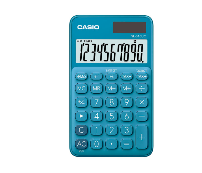 Casio SL-310UC-BU Portable Type 10 Digit Calculator - Blue - Zoom Image