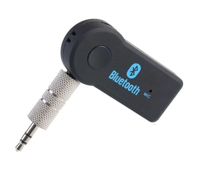 Wireless Car Bluetooth Aux Music Receiver with Mic - Black - Zoom Image