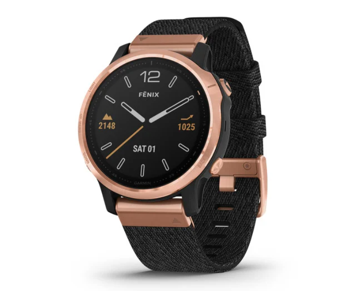 Garmin 010-02159-37 Fenix 6S Sapphire Edition Rose Gold with Black Nylon Band GPS Smart Watch - Zoom Image 1