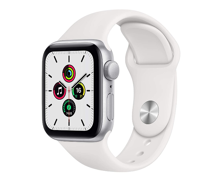 Apple Watch SE MYDM2AE GPS 40mm Silver Aluminium Case with White Sport Band - Zoom Image 1