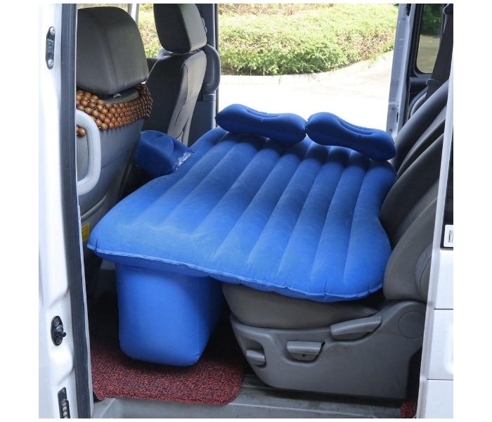 Jongo Car Inflatable Mat Outdoor Traveling Air Mattresses Camping Folding Sleeping Bed with Pillows and Pump - Blue - Zoom Image