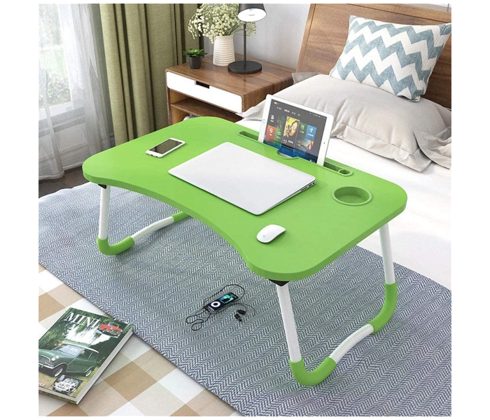 Jongo Work at Home Laptop Table with Tab and Tea Holder - Light Green - Zoom Image 2