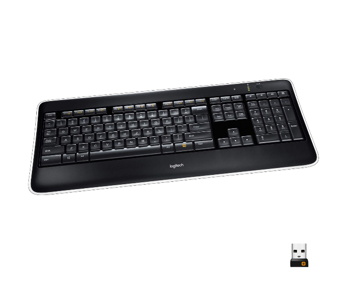 Logitech K800 Wireless Illuminated Keyboard - Black - Zoom Image 1