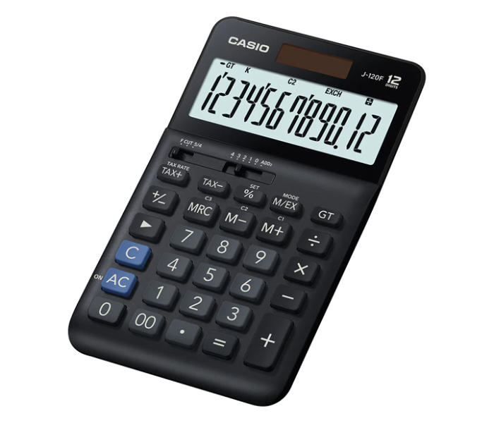 Casio J-120F 12 Digit Compact Desk Type Office Calculator - Zoom Image