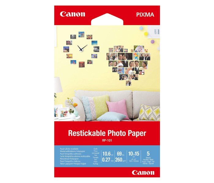 Canon RP-101 4x6inch Restickable Photo Paper - Zoom Image 1