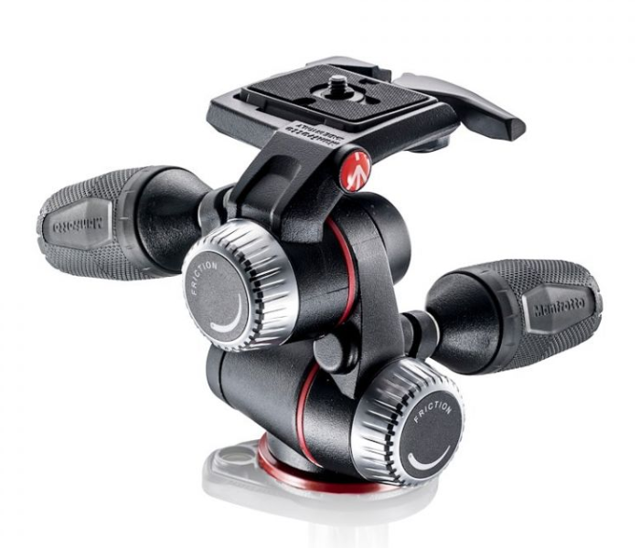 Manfrotto MHXPRO-3W 3-Way Tripod Head with Retractable Levers - Black - Zoom Image 1