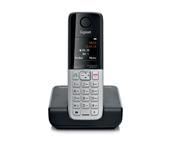 Gigaset C300 Landline Cordless Phone - Black and Silver - Zoom Image 1