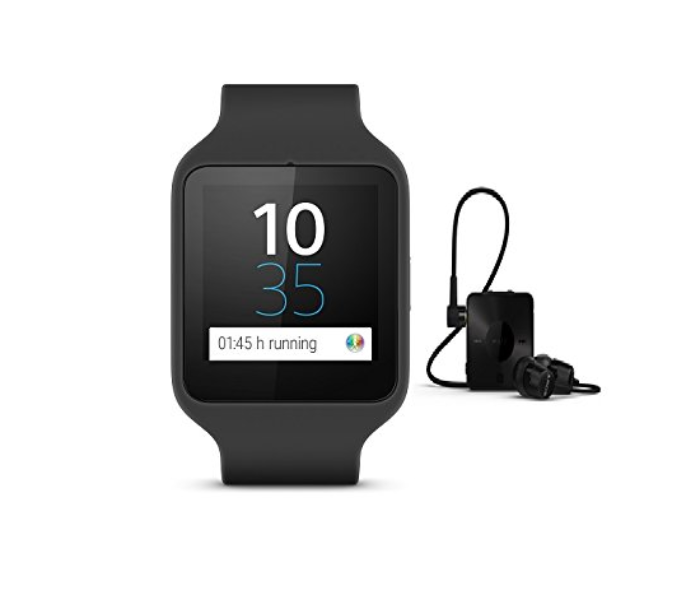 Sony SWR50 Smartwatch 3 with Transflective Display - Black - Zoom Image 1