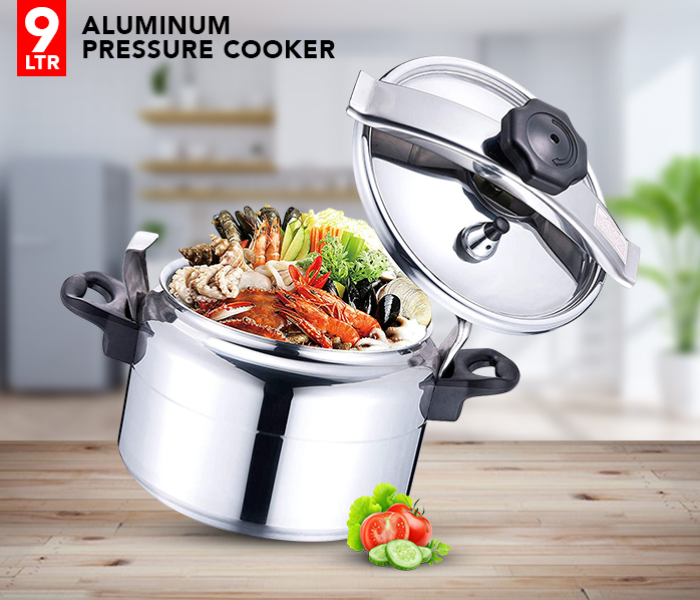 HTH Aluminum pressure cooker 9L - Silver - Zoom Image 2