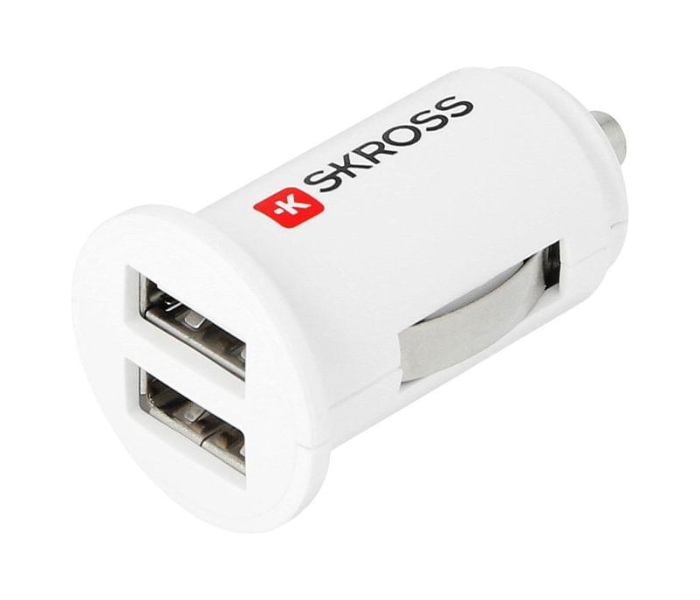 Skross 2-900610 5 Volts Dual Usb Car Charger - White - Zoom Image 1