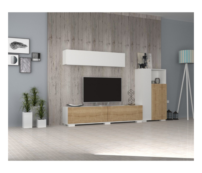 Derin 2 Cartons Modern Model TV Table - White - Zoom Image 1