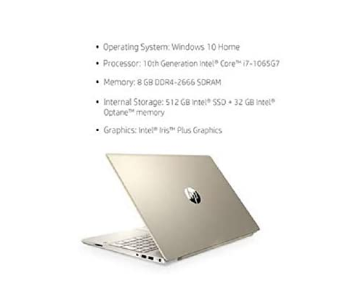 HP Pavilion 15-CS3075WM 15.6 inch Intel Core i7-1065G7 8GB RAM 512GB SSD+32GB Intel Optane Windows 10 Home - Silver - Zoom Image 3