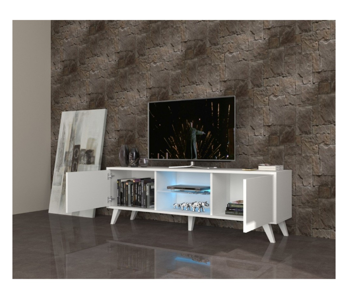 Pronto Lighting Model TV Table - White - Zoom Image 3