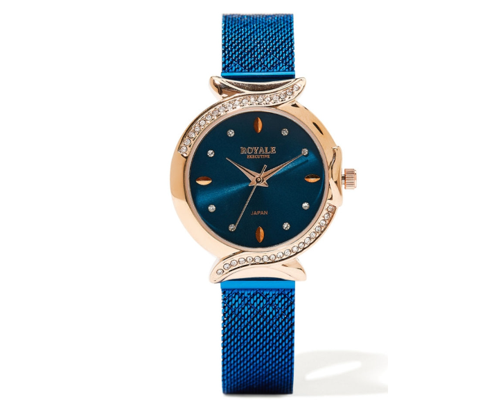 Royale RE080G Executive Analog Watch For Women - Blue - Zoom Image