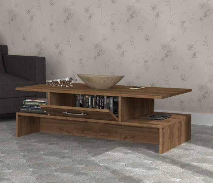 Wood Finish Sline Coffee Table - Brown - Zoom Image 1