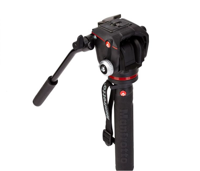 Manfrotto MVMXPROA42W 4 Section Video Monopod 2 Way Head and Fluidtech Base - Black - Zoom Image 4