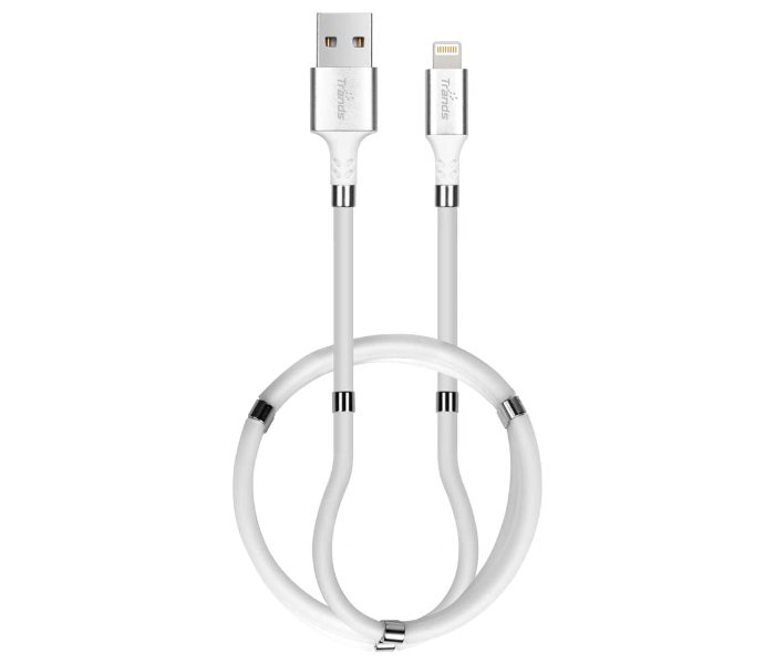 Trands TR-CA569 Magnetic Absorption Lightning Data Cable - White - Zoom Image 1