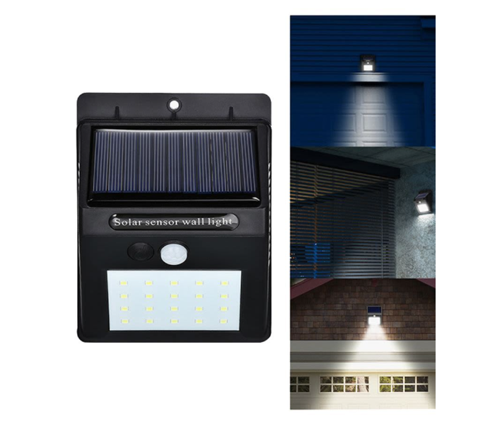 20 LED Motion Sensor Solar Light - Black  - Zoom Image 3