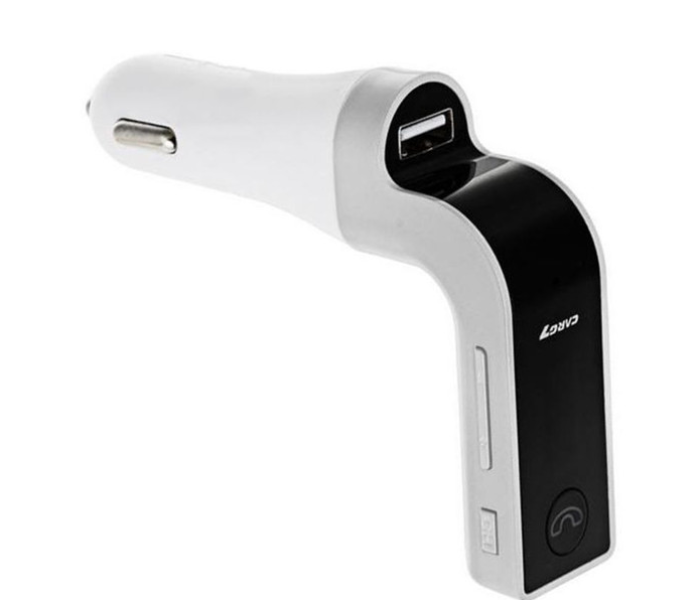 CARG7 Bluetooth calls MMS and Charger - White and Silver - Zoom Image