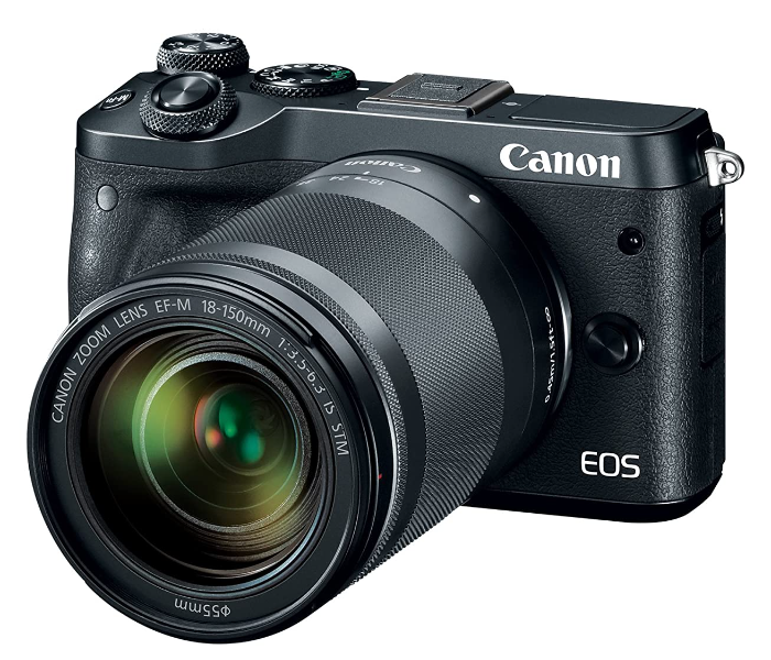 Canon EOS M6 MKII 15-45 DSLR Camera - Black - Zoom Image 1