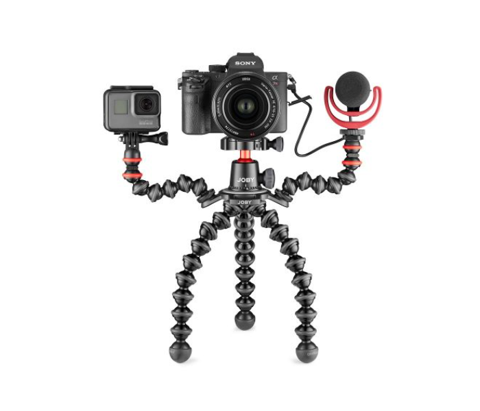 Joby JB01567-BWW GorillaPod 3K PRO Rig Ultimate Flexible Tripod Rig for Premium Mirrorless Cameras - Black and Red - Zoom Image 2