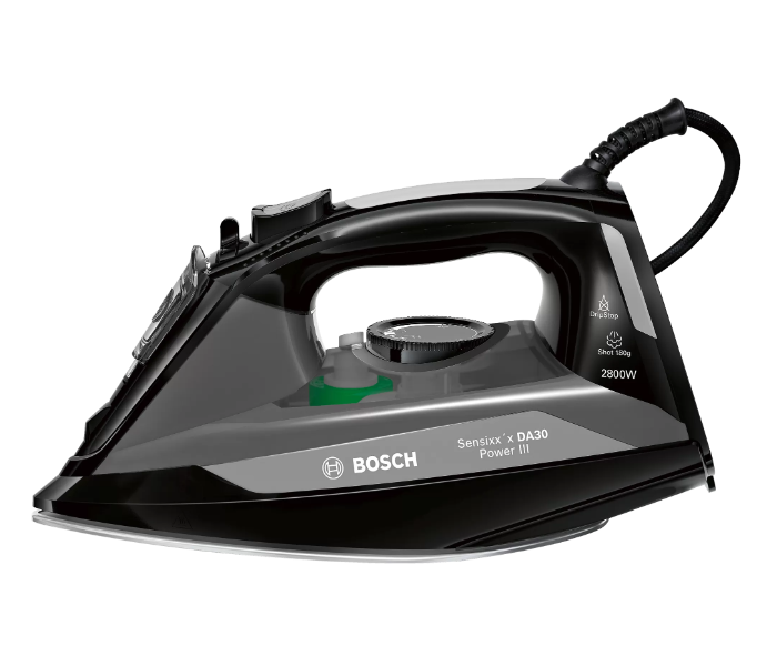 Bosch TDA3021GB 2800 Watts Sensix Power III Steam Iron - Black - Zoom Image 1