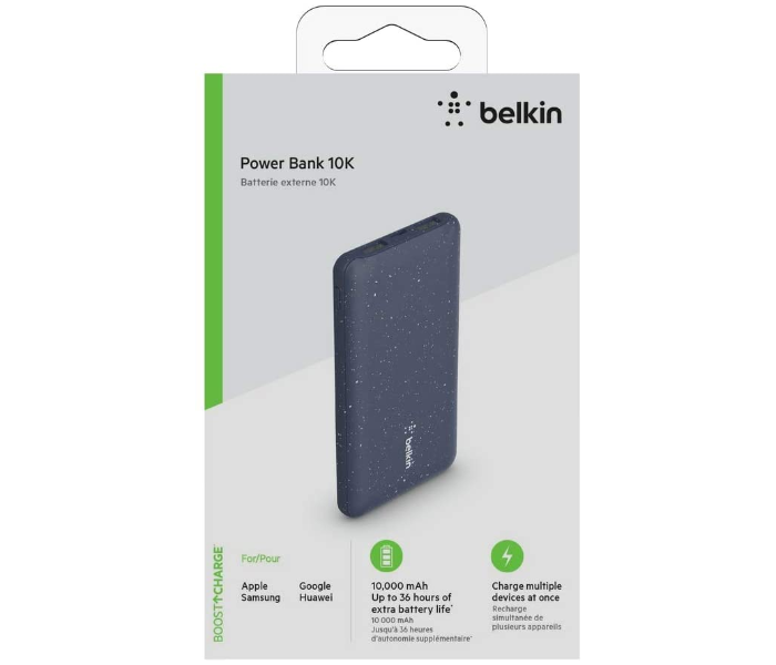 Belkin 10000mAh Slim Lightweight Portable Power Bank Charger - Blue - Zoom Image 3