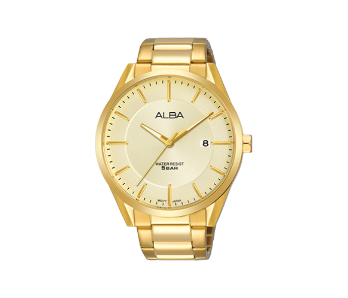 Alba AS9G42X1 41mm Mens Analog Metal Watch - Golden - Zoom Image