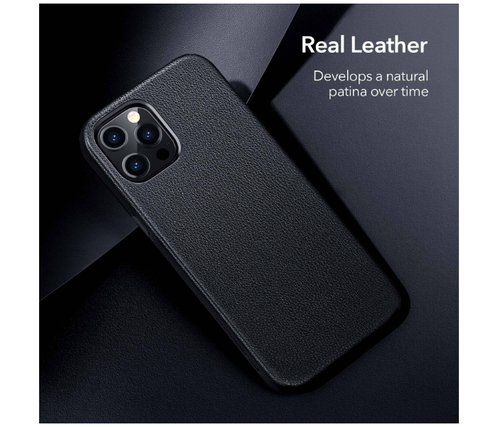 ESR Metro Premium Leather Case For iPhone 12Pro Max - Black - Zoom Image 2