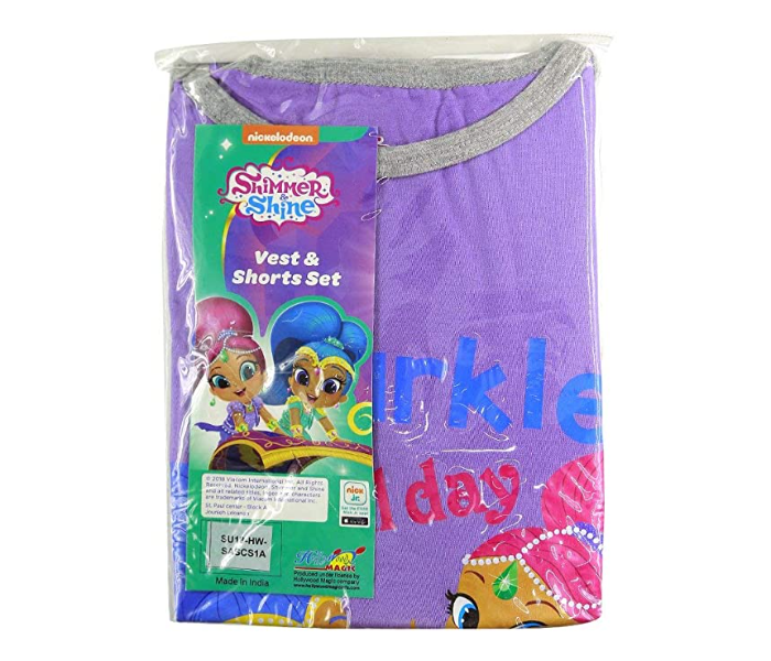 Nickelodeon SASCS1A 8 Years Vest and Short Set - Purple  - Zoom Image 1