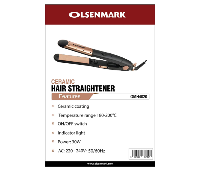 Olsenmark OMH4020 30 Watts Ceramic Hair Straightener - Zoom Image 5