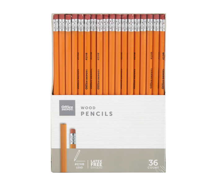 Office Depot Pack of 36 Medium Lead Wood Pencils - Zoom Image 1