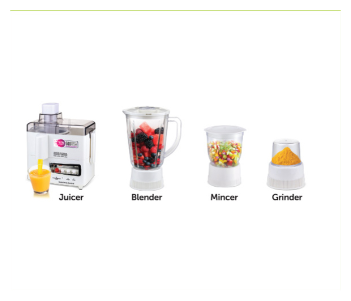 Clikon CK1501 500 Watts 4 in 1 Juicer Blender - White - Zoom Image 2