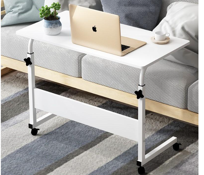 Adjustable Laptop Bed Stand Desk Computer Study Table - White - Zoom Image