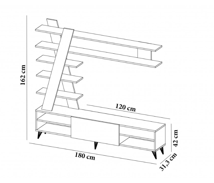 Isik TV Bench - White - Zoom Image 4