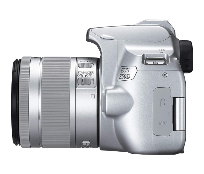 Canon EOS 250D Silver and EF-S 18-55mm f 4-5.6 IS STM Lens - Silver - Zoom Image 4