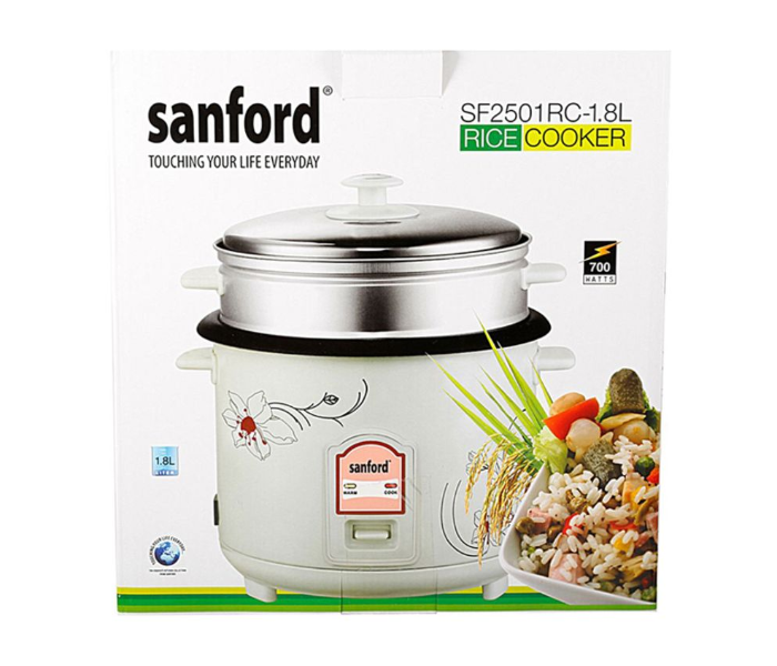 Sanford SF2501RC 1.8 Litre Automatic Rice Cooker - White - Zoom Image 3