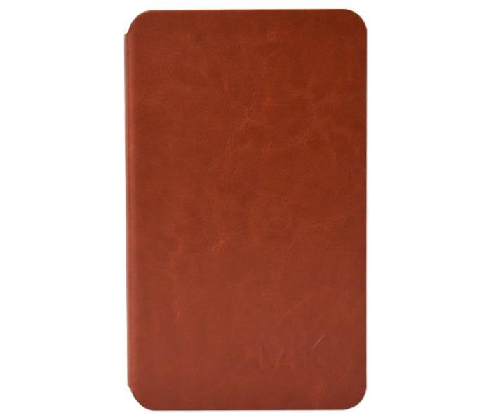 Mykaku Leather Flip Case Cover For Samsung Galaxy Tab A T280 T285 - Brown - Zoom Image 1