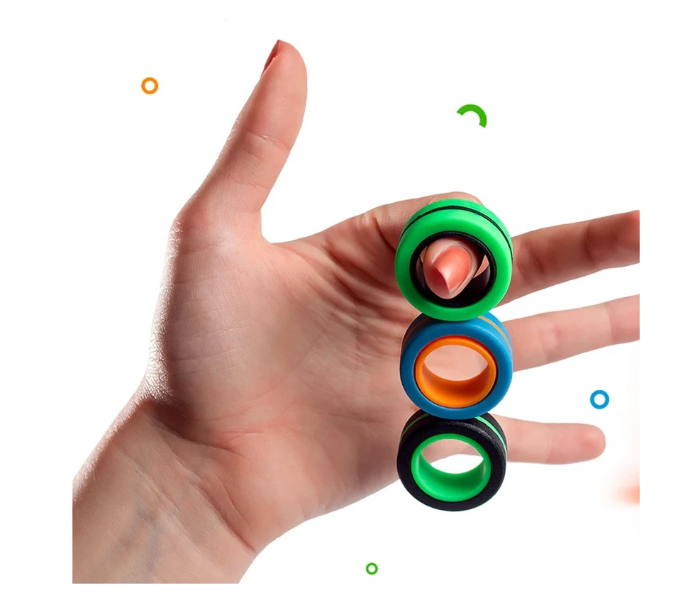 Stress Relief Magnetic Rings Fidget Spinner Toy - Zoom Image 2