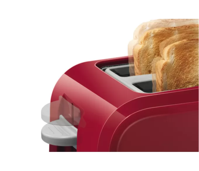 Bosch TAT3A014GB 980 Watts Compact Toaster - Red - Zoom Image 2