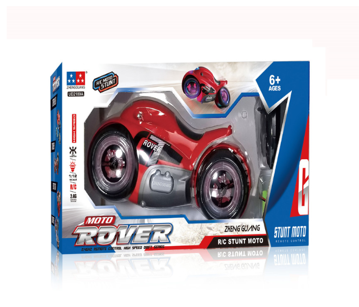 Family Center 10-2189A Remote Control Stunt Moto Bike Rechargeable Full Function - Red - Zoom Image 2