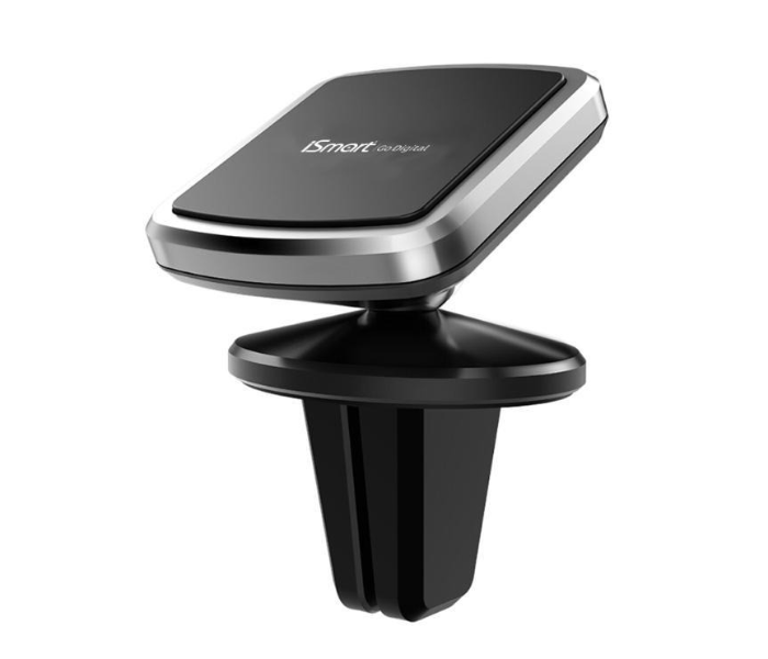 iSmart Universal Anti-Slip  Magnetic Air Vent Car Phone Holder - Black - Zoom Image