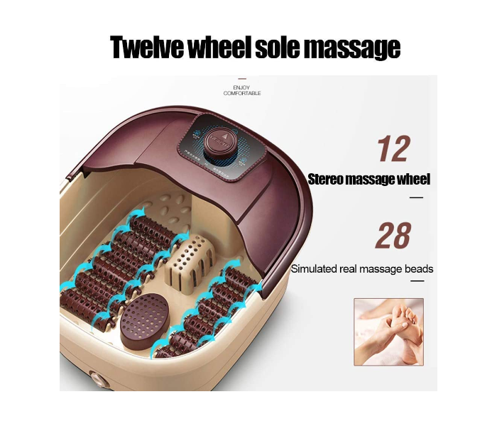 Bath Foot Spa Massager Adjustable Machine - Brown - Zoom Image 3