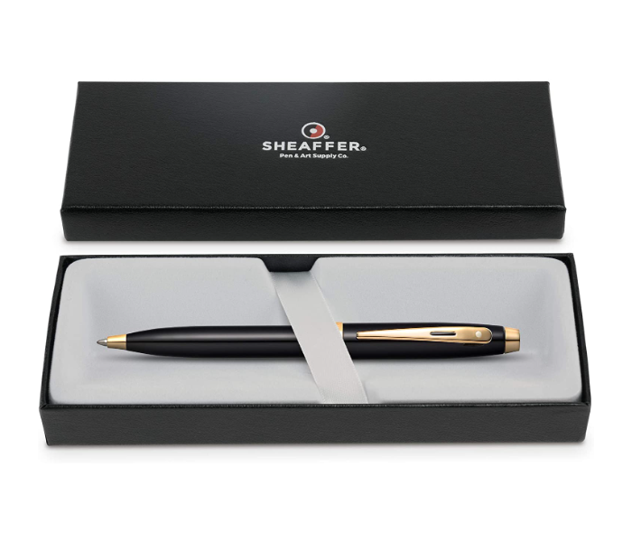 Sheaffer 100 Lacquer Ballpoint Pen with Gold Tone Appointments - Glossy Black - Zoom Image 3