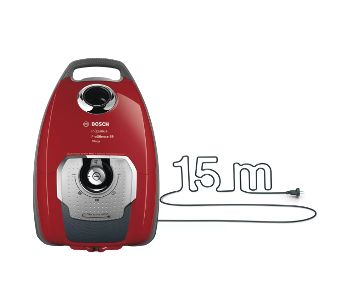 Bosch BGL8SI59GB Serie 8 Bagged Vacuum Cleaner - Red - Zoom Image 5