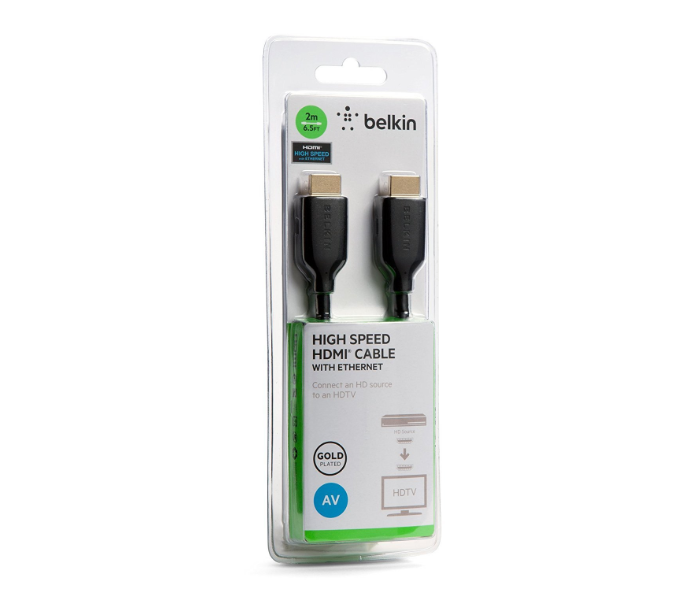 Belkin F3Y021BT1M High Speed HDMI Cable Supports Ethernet - Black - Zoom Image 5