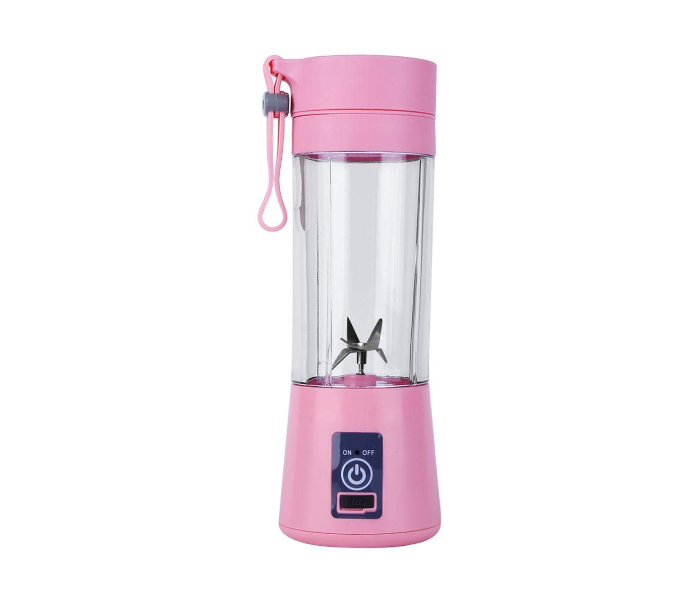 Portable Rechargeable Juice Blender with 6 Stainless Steel Blade - Pink - Zoom Image 1