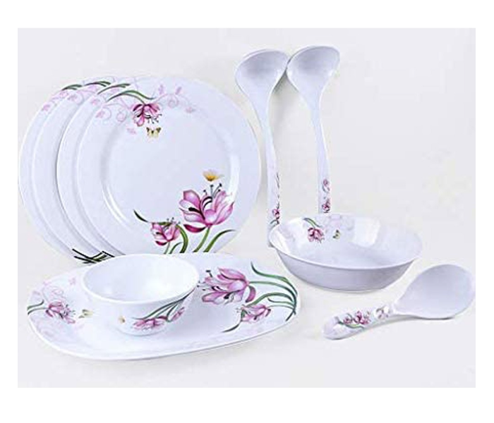 Royal Mark 10 Pieces Melamine Dinner Set - White - Zoom Image 3